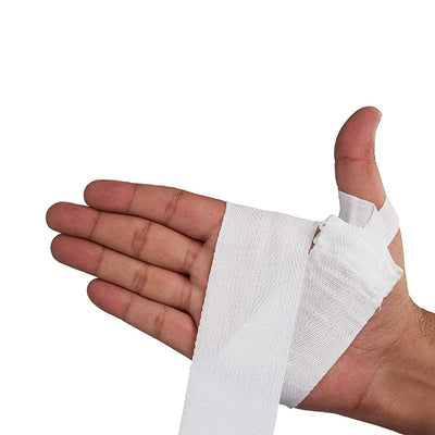 Everlast 120 Inch Polyester Cotton Boxing Sparring Training Hand Wraps, White