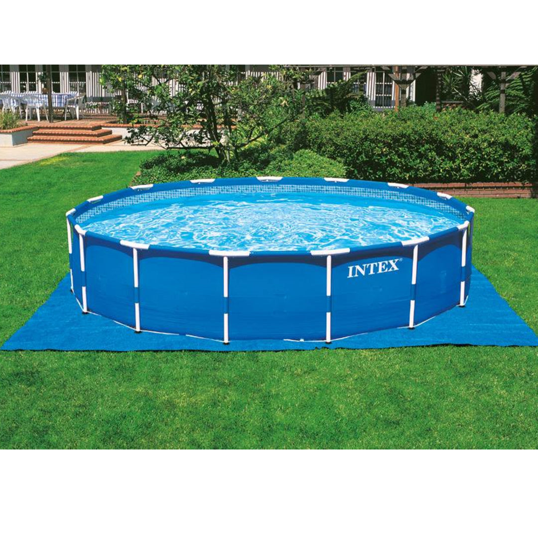 Intex 18ft x 48in Metal Frame Swimming Pool Set with 1,500 GFCI Pump & Filter