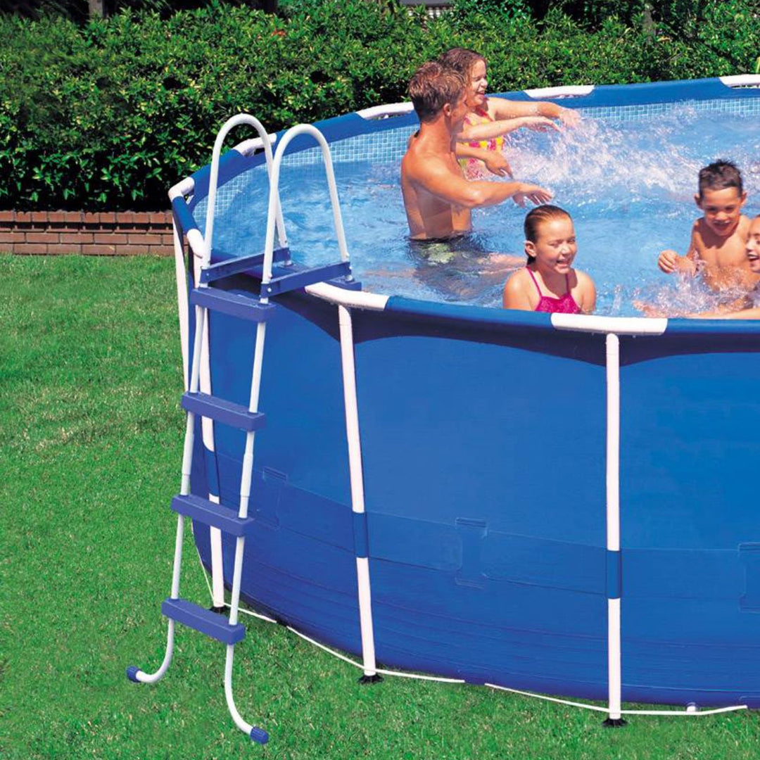 Intex 18ft x 48in Metal Frame Swimming Pool Set with 1,500 GFCI Pump & Filter