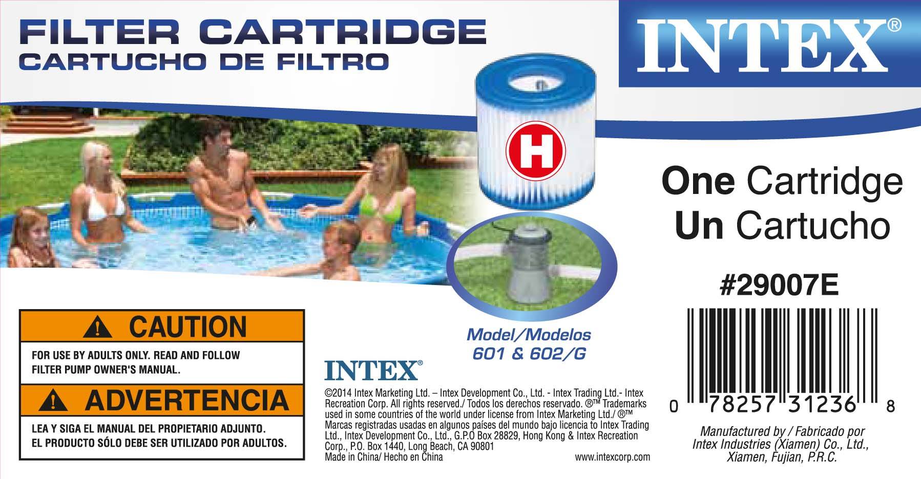 Intex 10ft x 30in Metal Frame Above Ground Pool Set & 6 Type H Filter Cartridges - VMInnovations