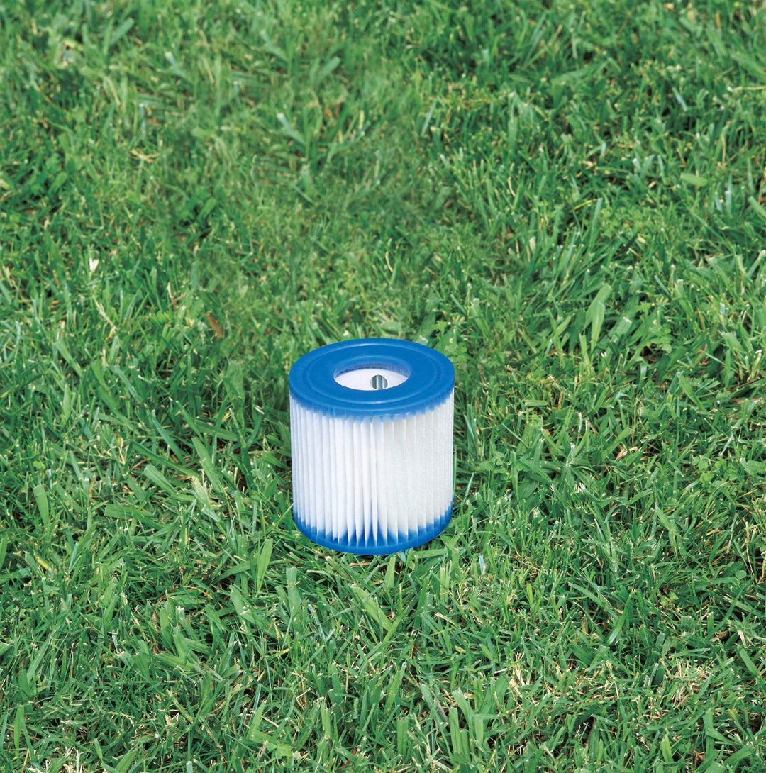 Intex 10ft x 30in Metal Frame Above Ground Pool Set & 6 Type H Filter Cartridges