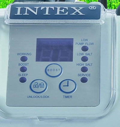 Intex 2100 GPH Krystal Clear Sand Filter Pool Pump & Saltwater Chlorniator