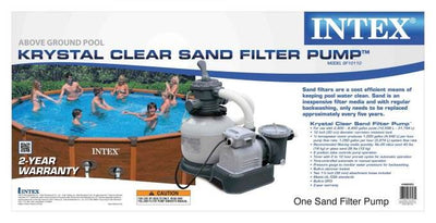 Intex 2100 GPH Krystal Clear Sand Filter Pool Pump & Saltwater Chlorniator