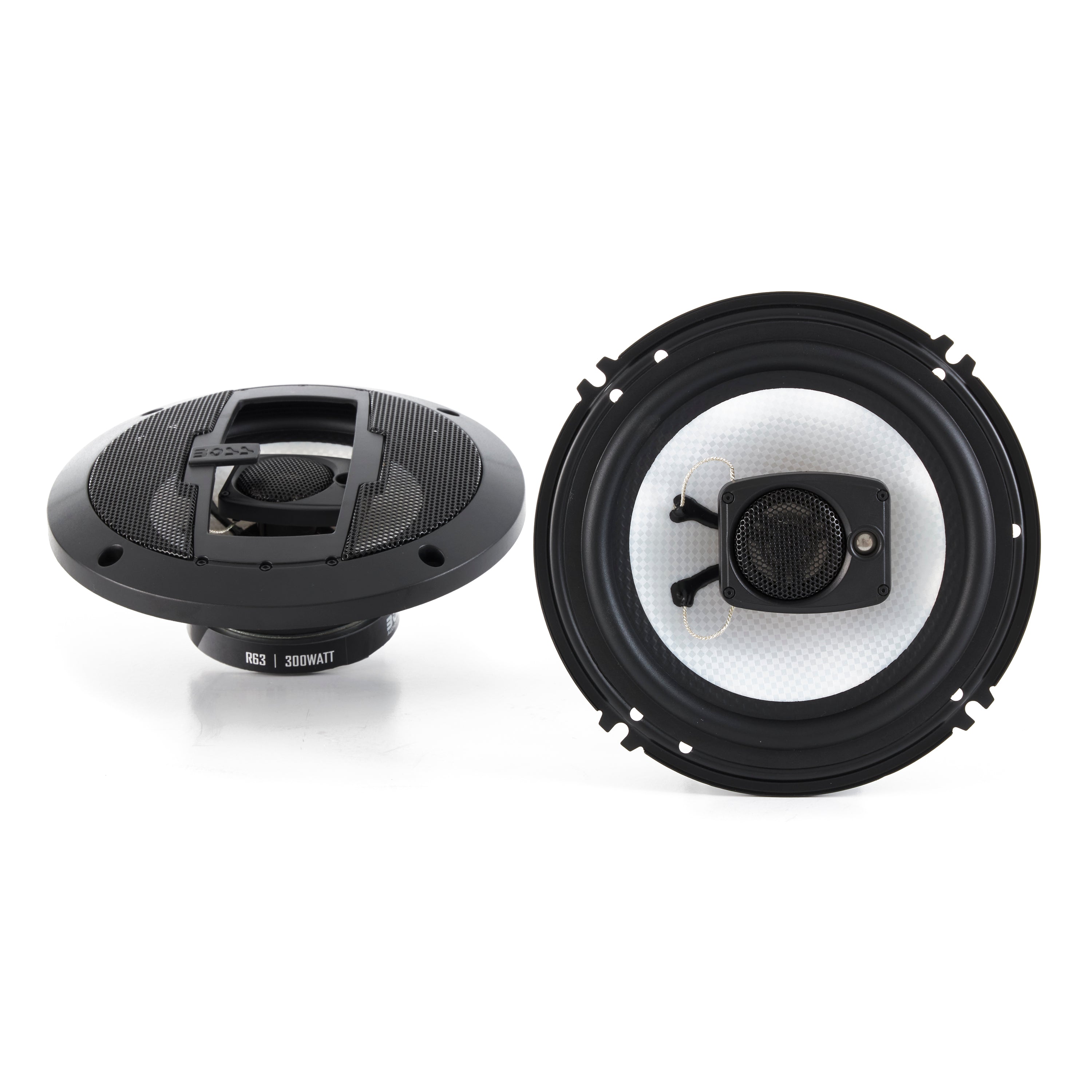 Boss R63 6.5 Inch 300W 3 Way Audio Coaxial 4 Ohm Stereo Speakers Pair (8 Pack)
