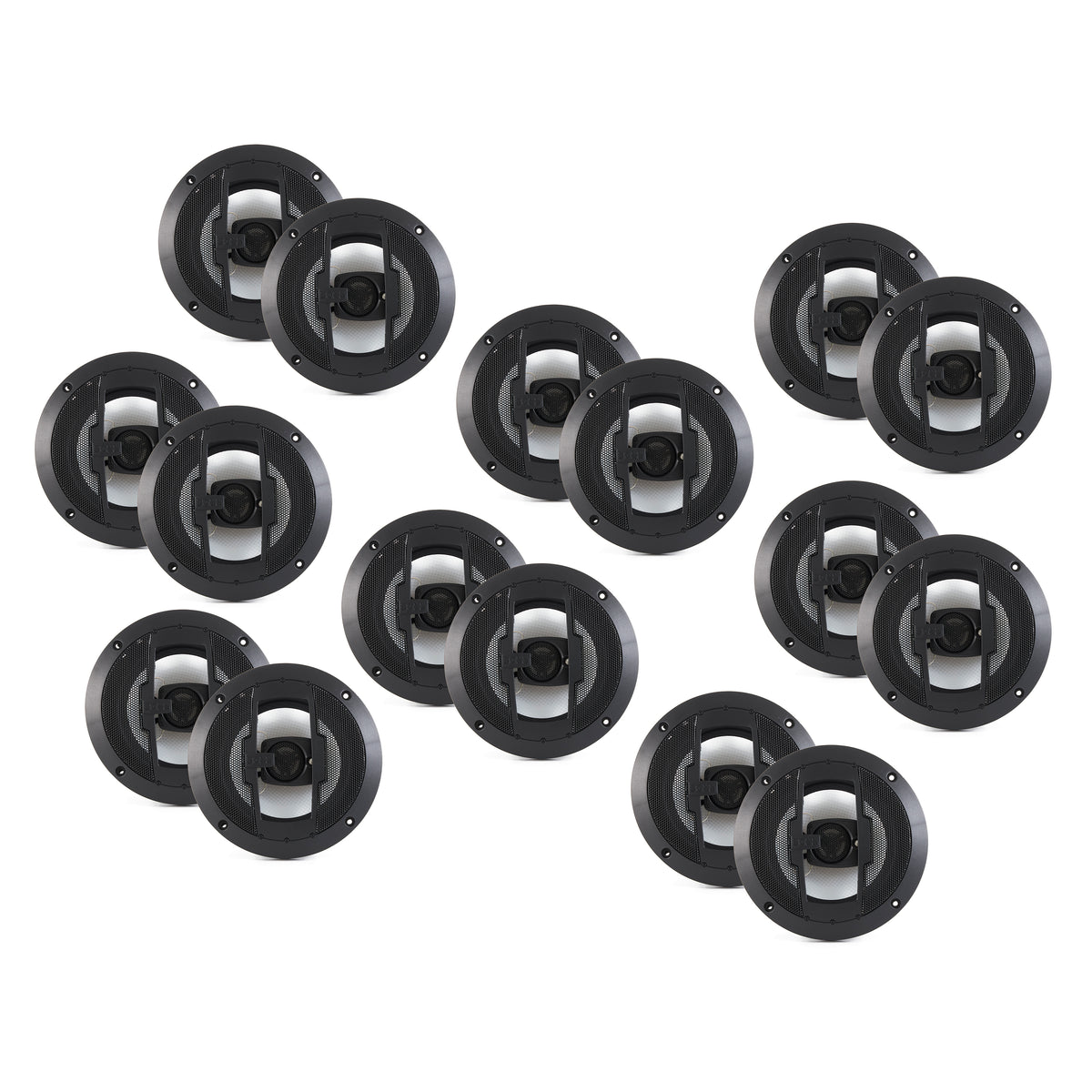 Boss R63 6.5 Inch 300W 3 Way Audio Coaxial 4 Ohm Stereo Speakers Pair (8 Pack) - VMInnovations