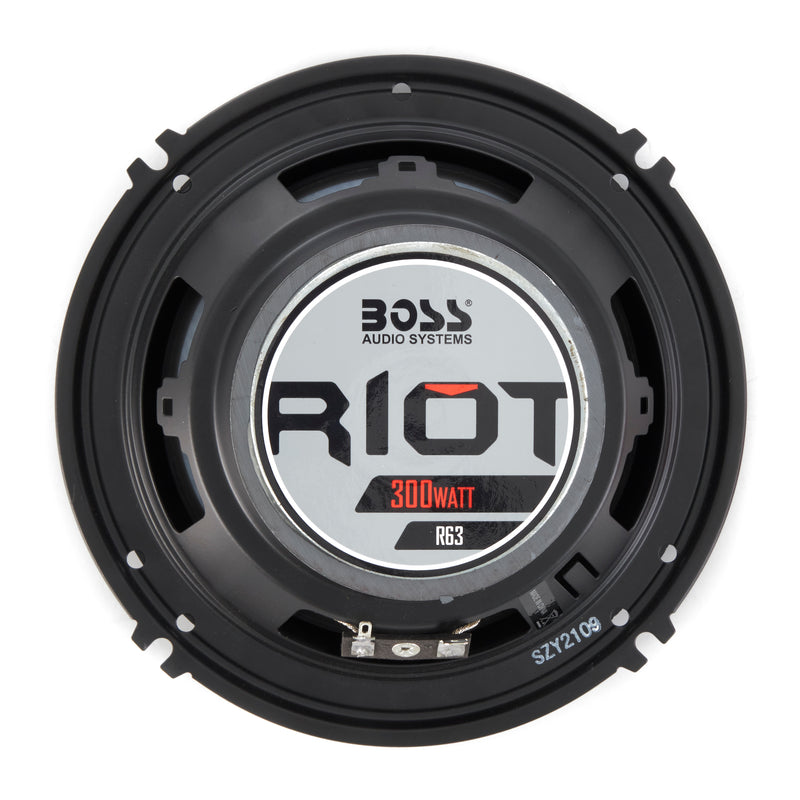 Boss Audio R63 Riot 6.5" 600W 3 Way Car Audio Coaxial Speakers Stereo 4 Ohm