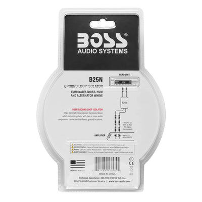 BOSS Audio Systems B25N Car RCA to RCA Ground Loop Isolator Noise Audio Filter