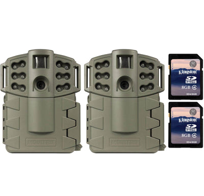 Moultrie Game Spy A-5 Gen2 Low Glow IR 5 MP Game Cameras + SD Cards, 2 Pack