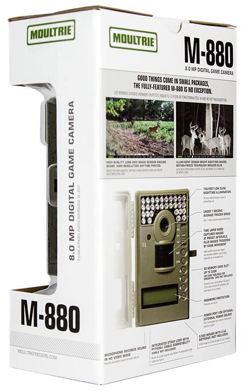 MOULTRIE Game Spy M-880 Low Glow Infrared Digital Mini Game Camera + 8GB SD Card
