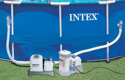 Intex1500 GPH Filter Pump & Krystal Clear Saltwater Pool Chlorinator w/ GFCI