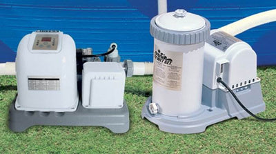 Intex1500 GPH Filter Pump & Krystal Clear Saltwater Pool Chlorinator w/ GFCI