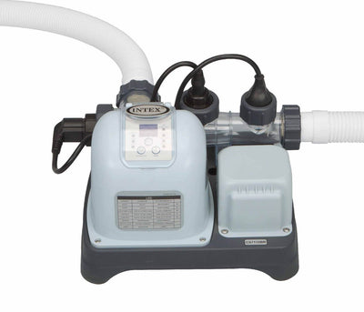 Intex 1000 GPH Filter Pump & Krystal Clear Saltwater Pool Chlorinator w/ GFCI