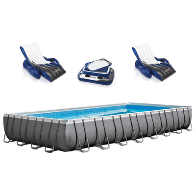 Intex 32ft x 16ft x 52in Ultra Pool w/ Reclining Loungers & Mega Chill Cooler