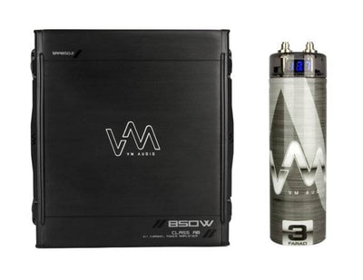 NEW VM Audio SRA850.2 850W 2/1 Channel Car Amplifier Amp + 3 Farad Capacitor
