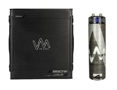NEW VM Audio SRA850.2 850W 2/1 Channel Car Amplifier Amp + 4.5 Farad Capacitor