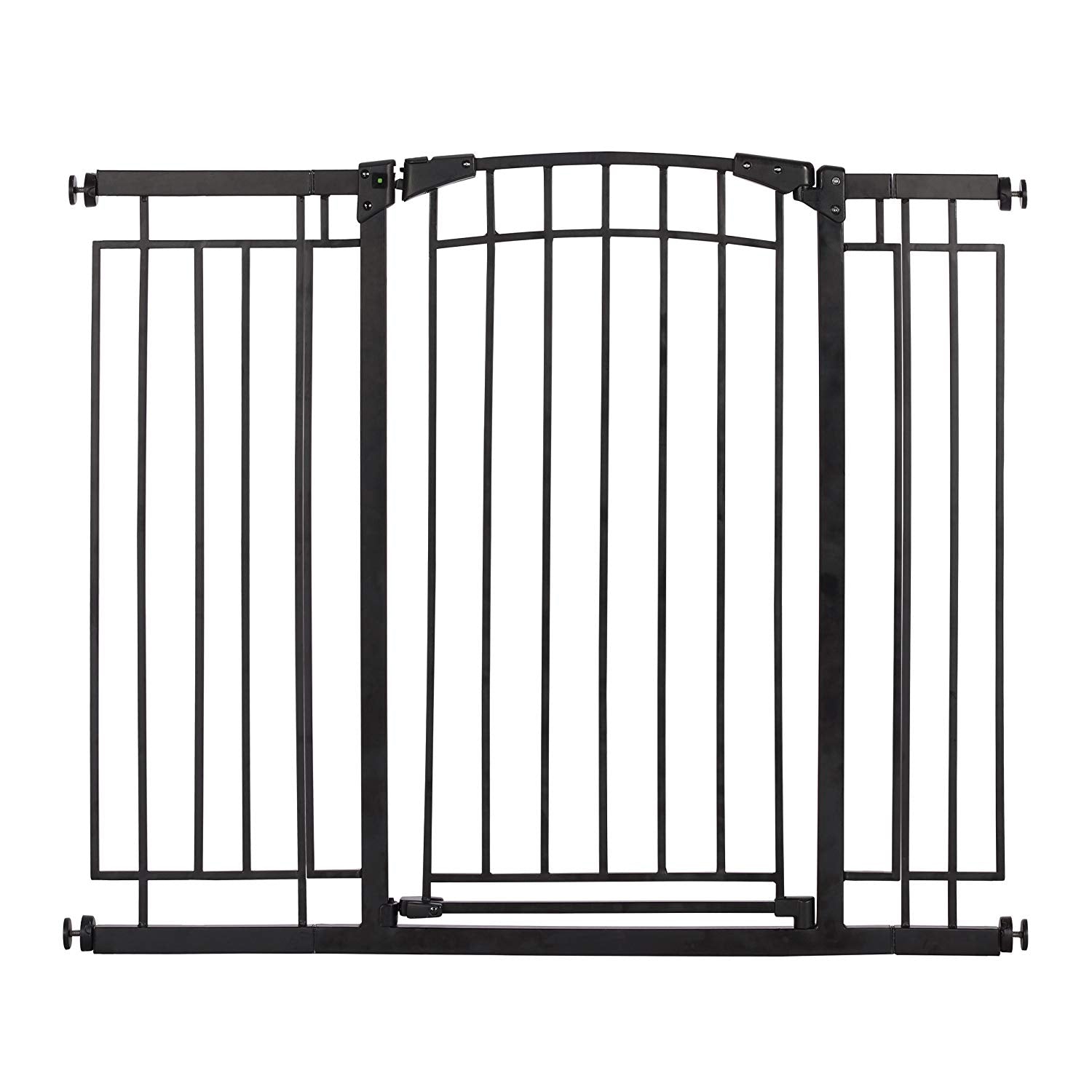 Evenflo 36" Adjustable Multi Use Metal Décor Baby Pet Safety Gate, Black (Used) - VMInnovations