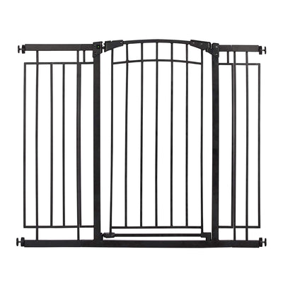 Evenflo 36" Adjustable Multi Use Metal Décor Baby Pet Safety Gate, Black (Used) - VMInnovations