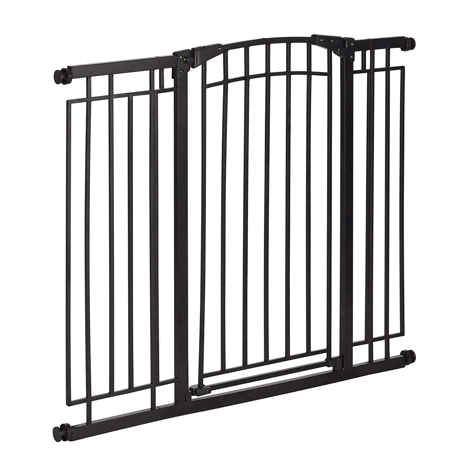 Evenflo 36" Adjustable Multi Use Metal Décor Baby Pet Safety Gate, Black (Used) - VMInnovations