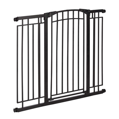 Evenflo 36" Adjustable Multi Use Metal Décor Baby Pet Safety Gate, Black (Used) - VMInnovations