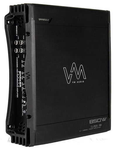 NEW VM Audio SRA850.2 850W 2/1 Channel Car Amplifier Amp + 8 Gauge Wiring Kit