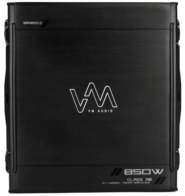 VM Audio SRA850.2 850W 2/1 Channel Car Amp + 8 Gauge Wiring Kit + 3 Farad Cap