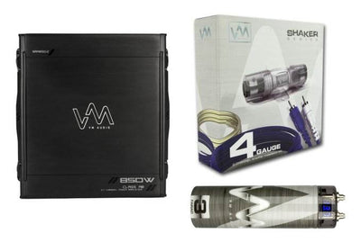 VM Audio 850W 2/1 Channel Car Stereo Audio Amplifier & Wiring Kit & 3 Farad Cap