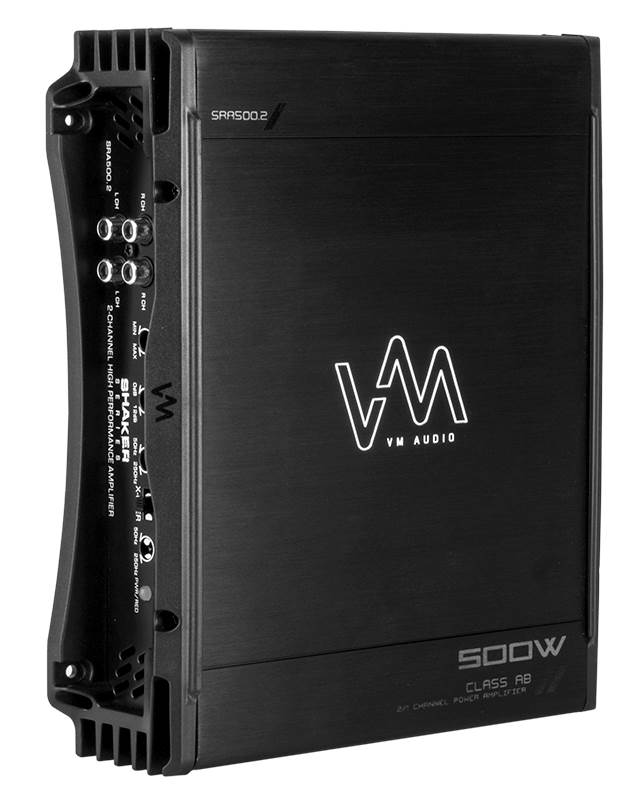 NEW VM Audio SRA500.2 500W 2 Channel Car Amplifier Amp + 2 Farad Power Capacitor