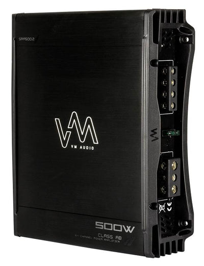 NEW VM Audio SRA500.2 500W 2 Channel Car Amplifier Amp + 3 Farad Power Capacitor
