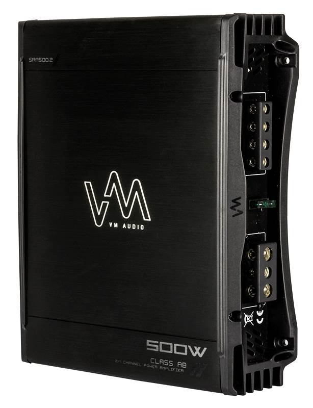 VM Audio SRA500.2 500W 2 Channel Car Power Amplifier Amp + 8 Gauge Wiring Kit