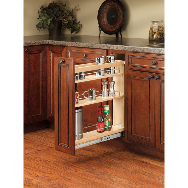 Rev-A-Shelf 5" Pullout Vanity Storage Organizer for Base Cabinets, 448-BC19-5C