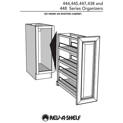Rev-A-Shelf 448 5" Wood Pull Out Wall Cabinet Organizer (Certified Refurbished)
