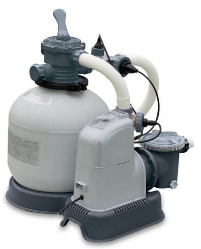 Intex 2650 GPH Sand Filter Pump & Saltwater System Set w/ Deluxe Maintenance Kit