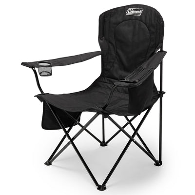 Coleman Cooler Quad Chair + Built-In Cooler and Cup Holder, Black | 2000020267