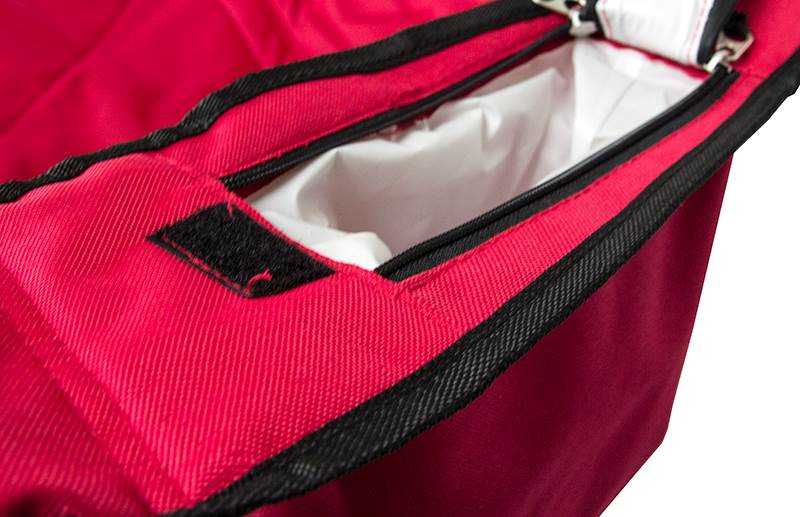 Coleman Folding Quad Chair Built-In Cooler And Cup Holder, Red (For Parts)