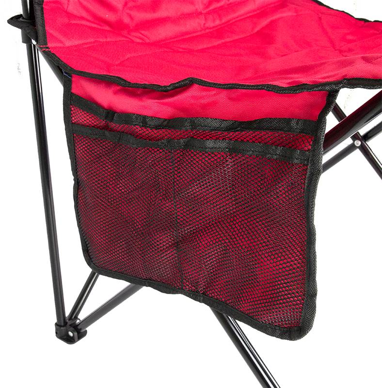 Coleman Folding Quad Chair With Built-In Cooler And Cup Holder, Red (Used)