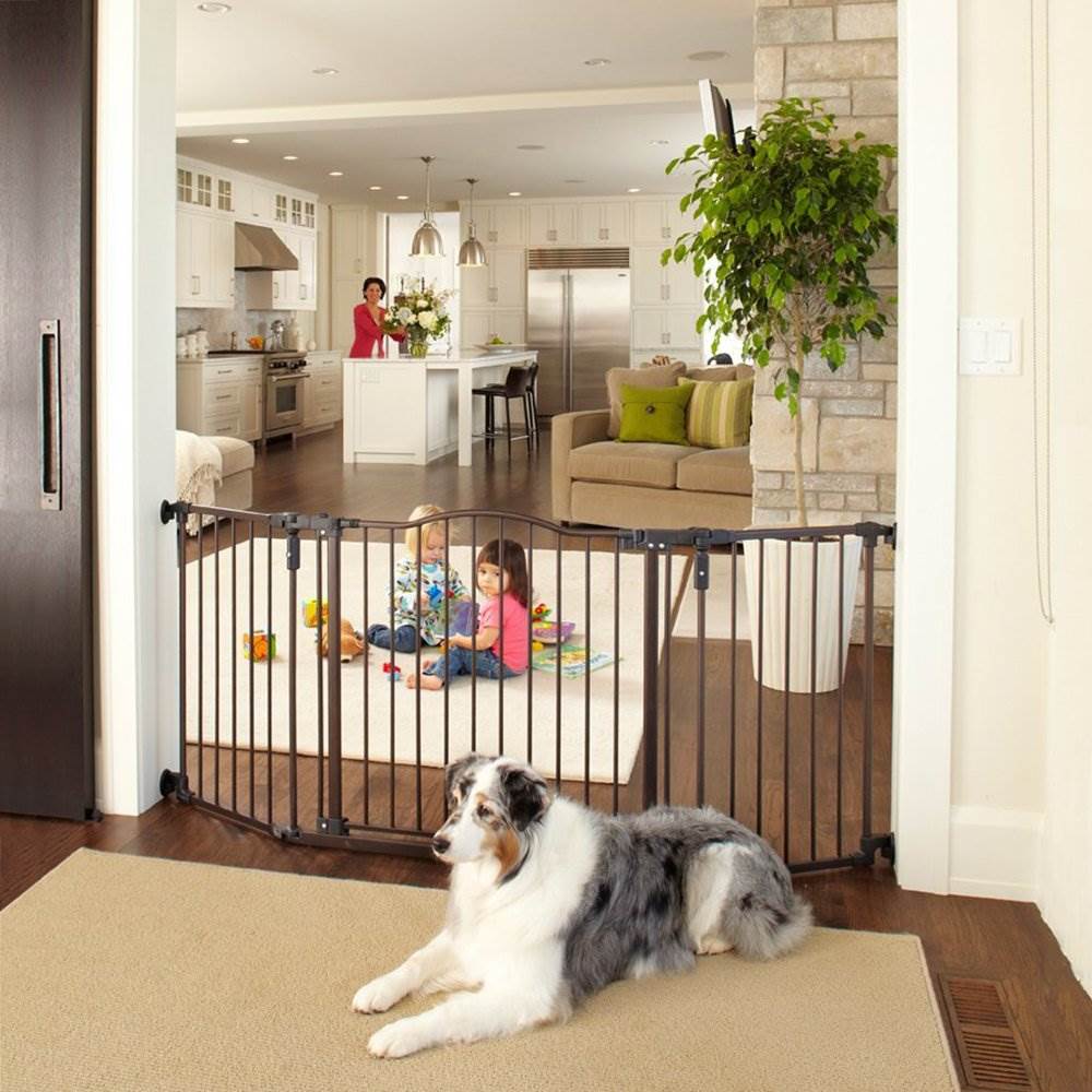 North States Deluxe Decor 38-71" Baby & Pet Metal Gate, Matte Bronze (Open Box)