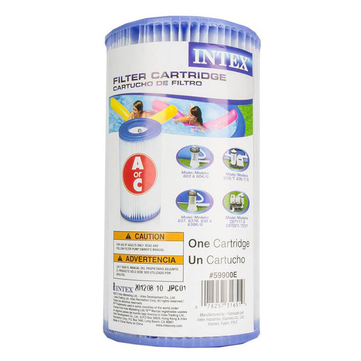 Intex Type A Easy Set Above Ground Pool Replacement Filter Cartridge, (4 Pack)