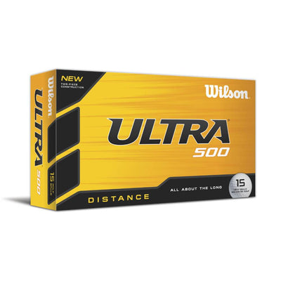 WILSON Ultra 500 Long Distance White Cut-Proof Two-Piece Golf Balls (Open Box)