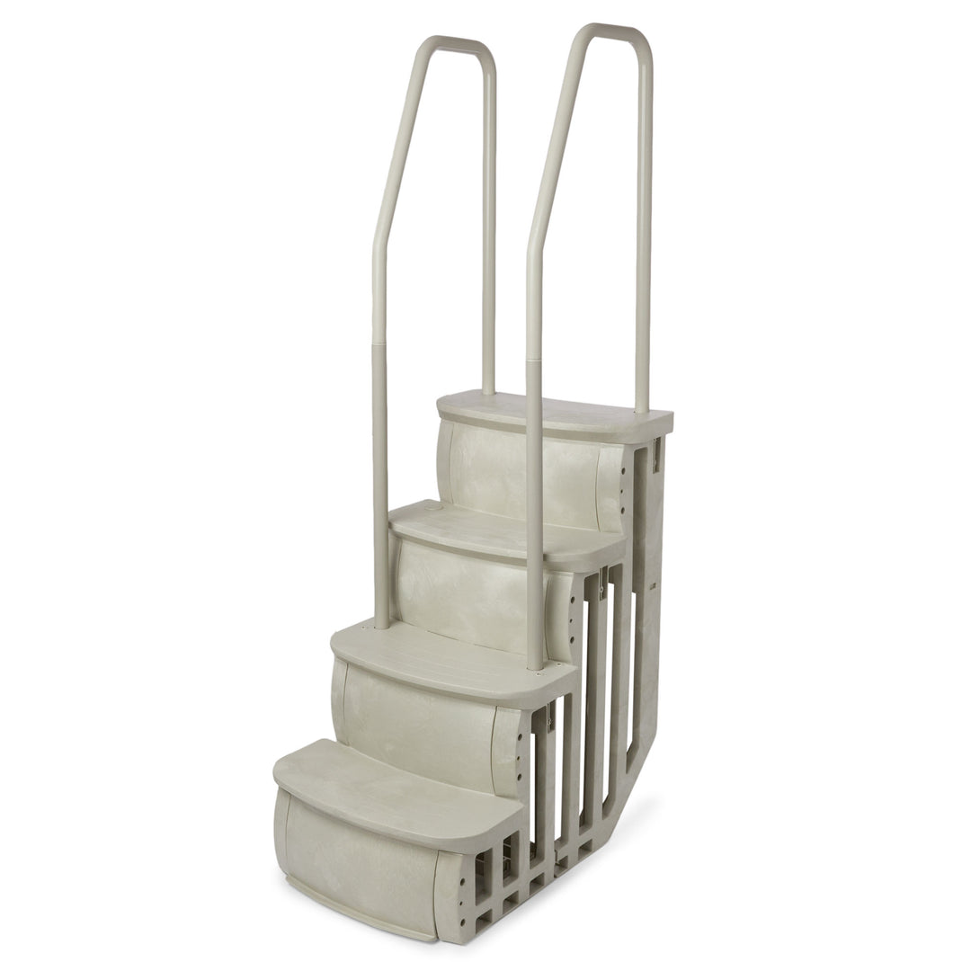 Main Access 26" iStep AboveGround Pool Step Ladder Entry System Taupe(For Parts)