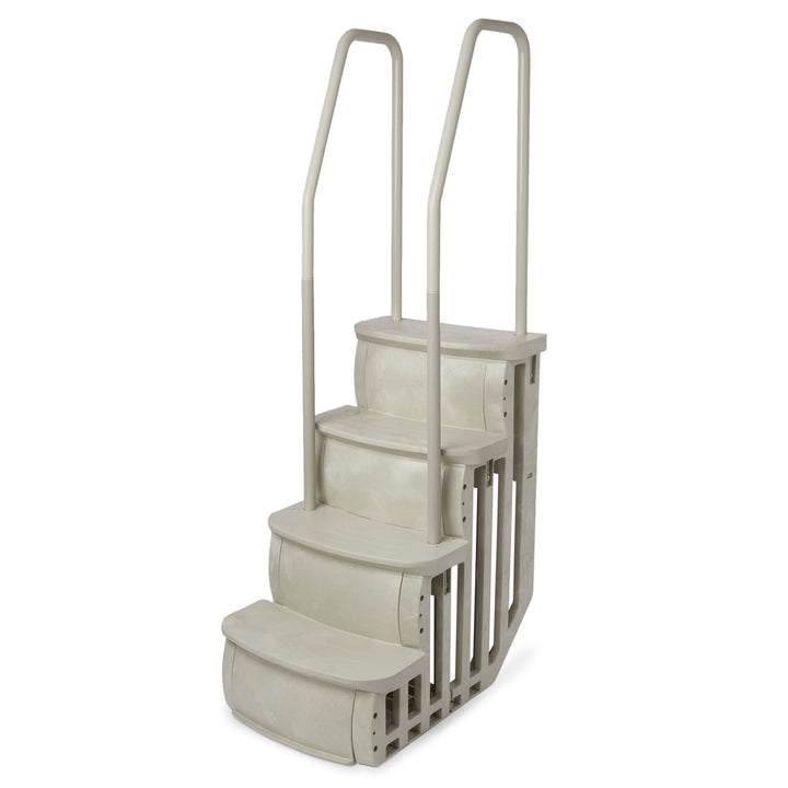 Main Access 26" iStep AboveGround Pool Step Ladder Entry System Taupe(For Parts)