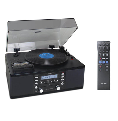 Teac CD/Recorder/Cassette/USB/Tuner Turntable System w/ Player, Black (Open Box)