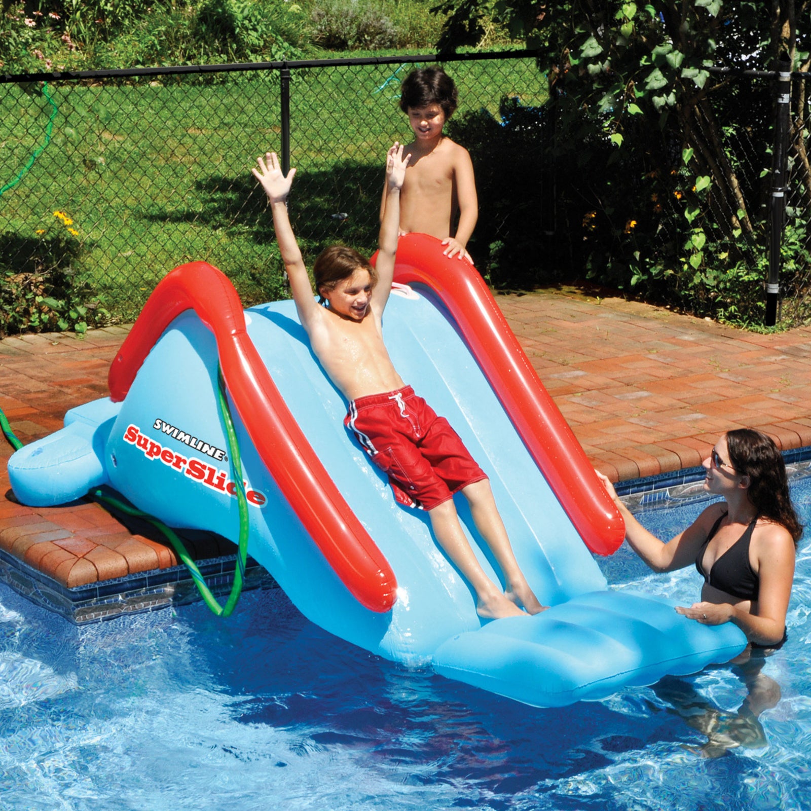 Swimline Super Water Slide Inflatable Swimming Pool Toy Kids Summer Fun | 90809 - VMInnovations