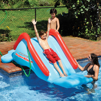Swimline 90809 Super Water Slide Swimming Pool Inflatable Toy (Open Box)