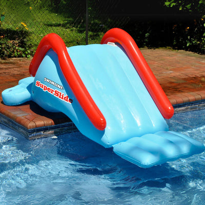 Swimline 90809 Super Water Slide Swimming Pool Inflatable Toy (Open Box)