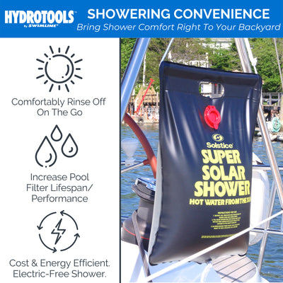 Swimline 3.75 Gallon Super Solar Sun Backpacking Camping Outdoor Shower Bag - VMInnovations
