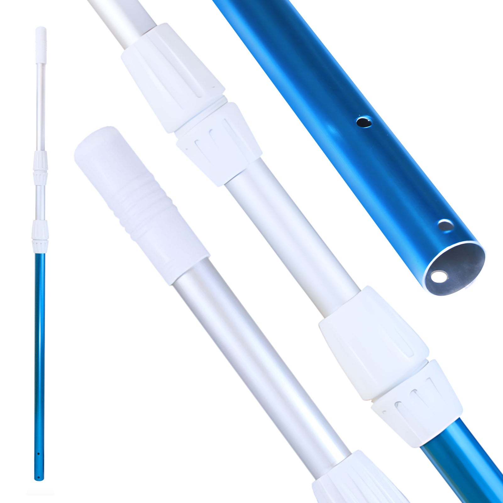 Swimline HydroTools 8356M Adjustable Extending 3 Piece Telescopic Pole for Pool - VMInnovations