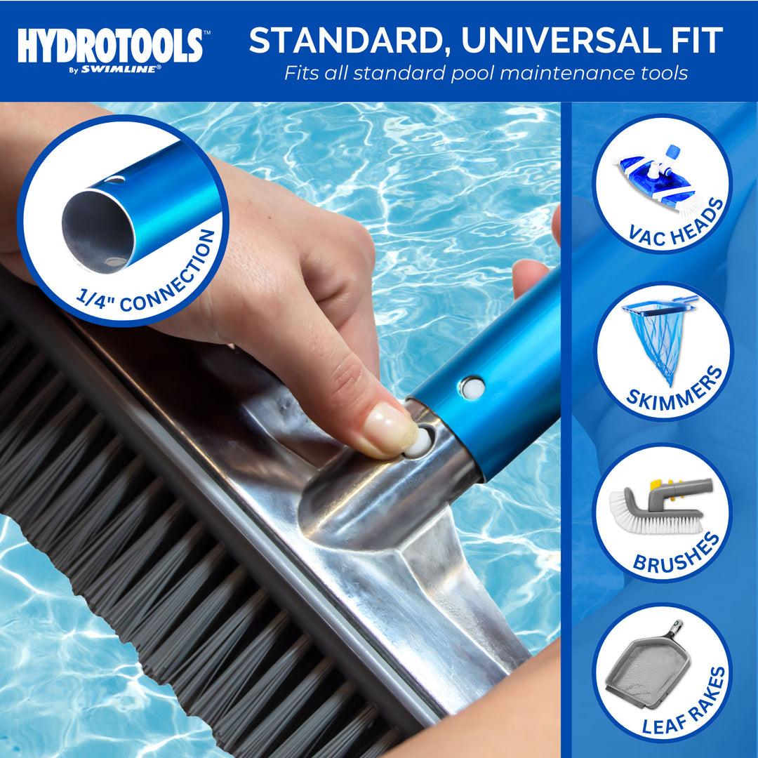 Swimline HydroTools 8356M Adjustable Extending 3 Piece Telescopic Pole for Pool