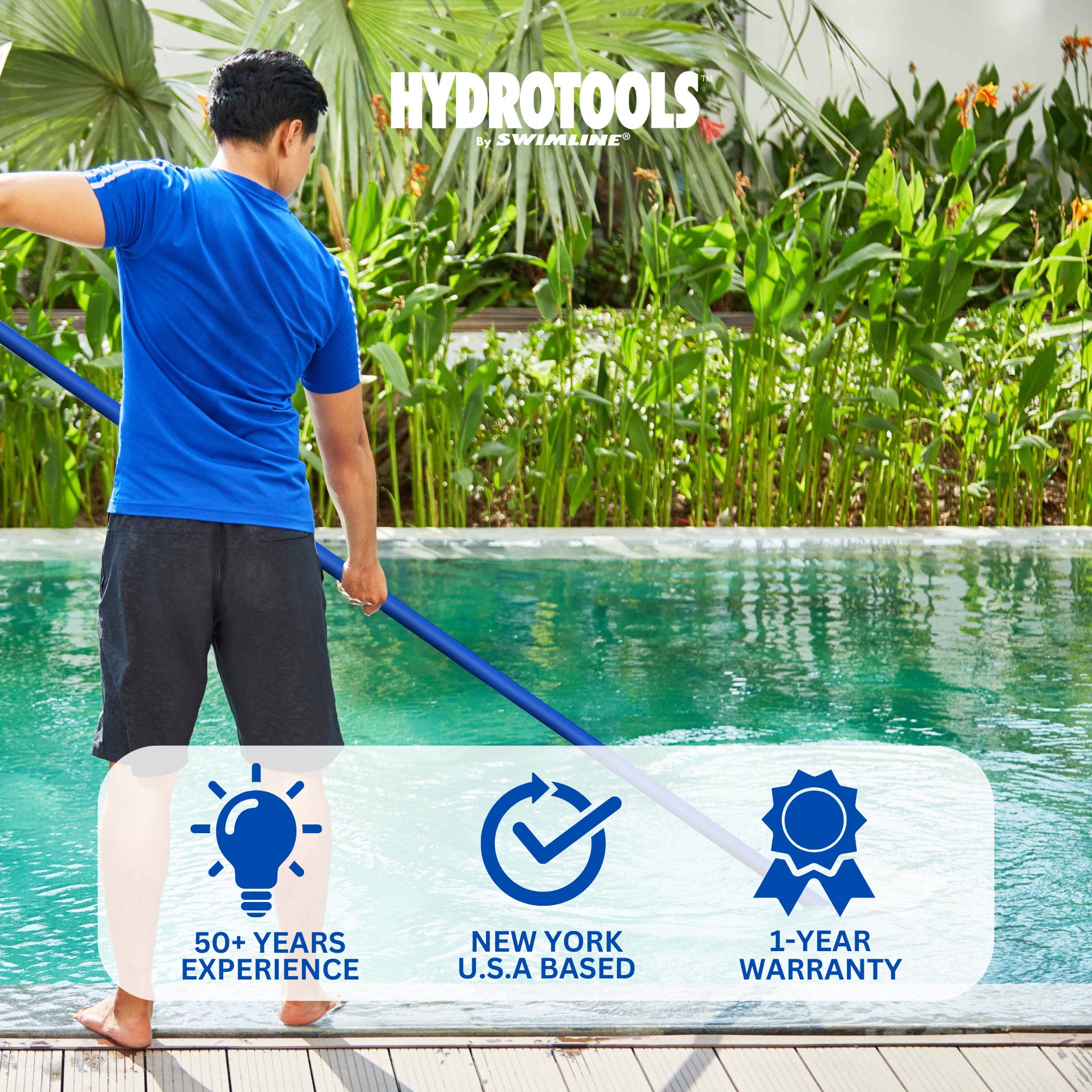 Swimline HydroTools Universal 3 Piece 7 to 21 Feet Telescopic Pool Pole (Used)