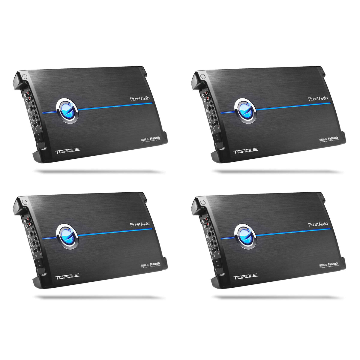 Planet Audio TR5000.1D Mono Car Sub Amplifier, 5000 Watts, 1 Ohm Stable (4 Pack)