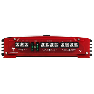 Crunch 4 Channel 1000W A/B Class Stereo Amplifier (2 Pack) & Wiring Kit - VMInnovations